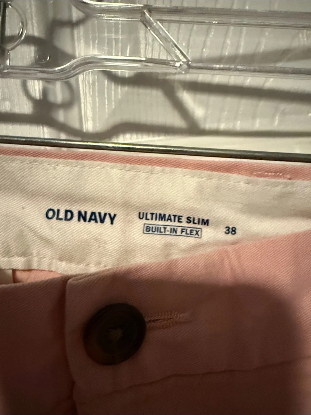 Old Navy Men’s Light Pink Flat Front Chino Shorts